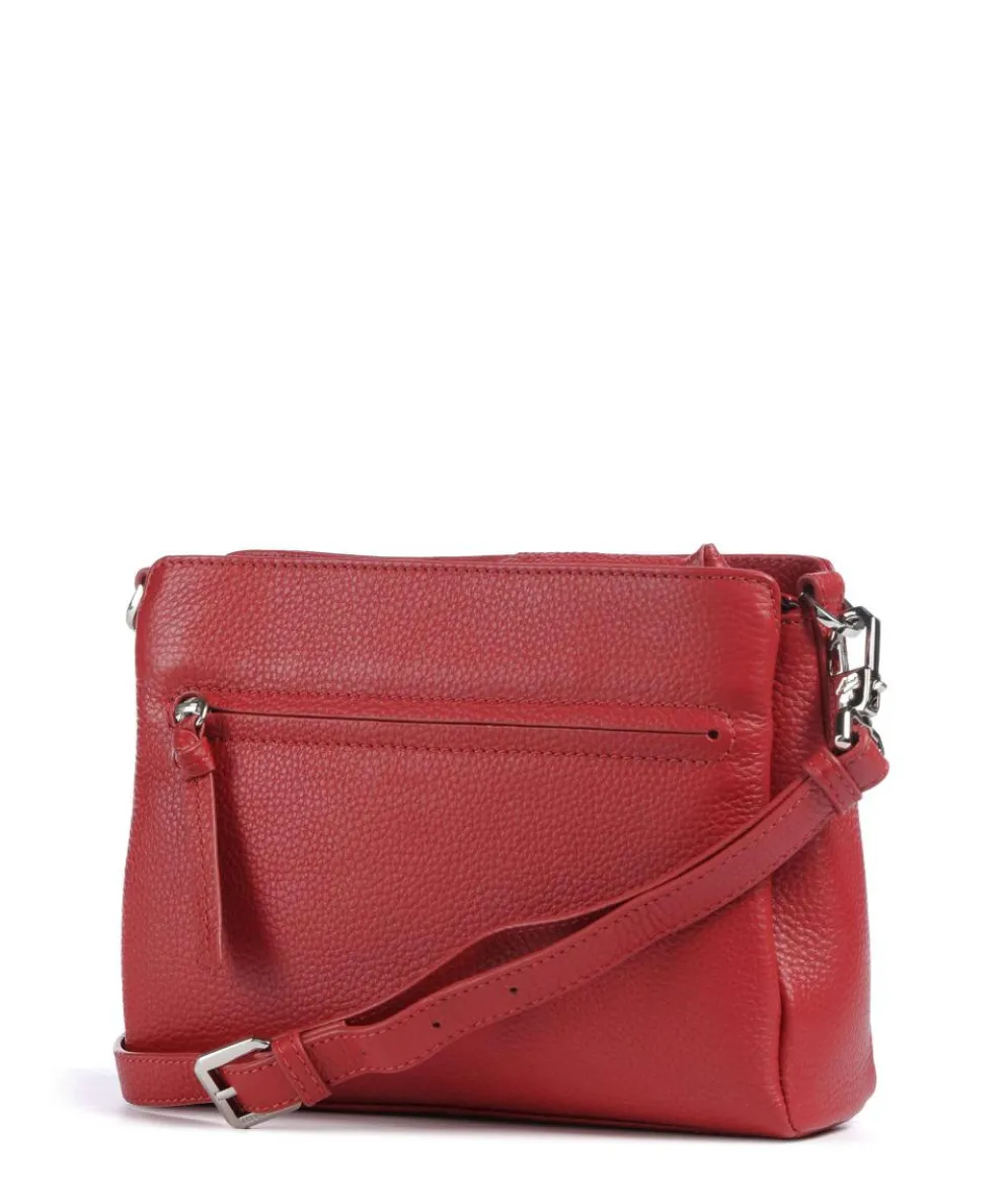 Hanna Umhängetasche genarbtes Rindsleder rot