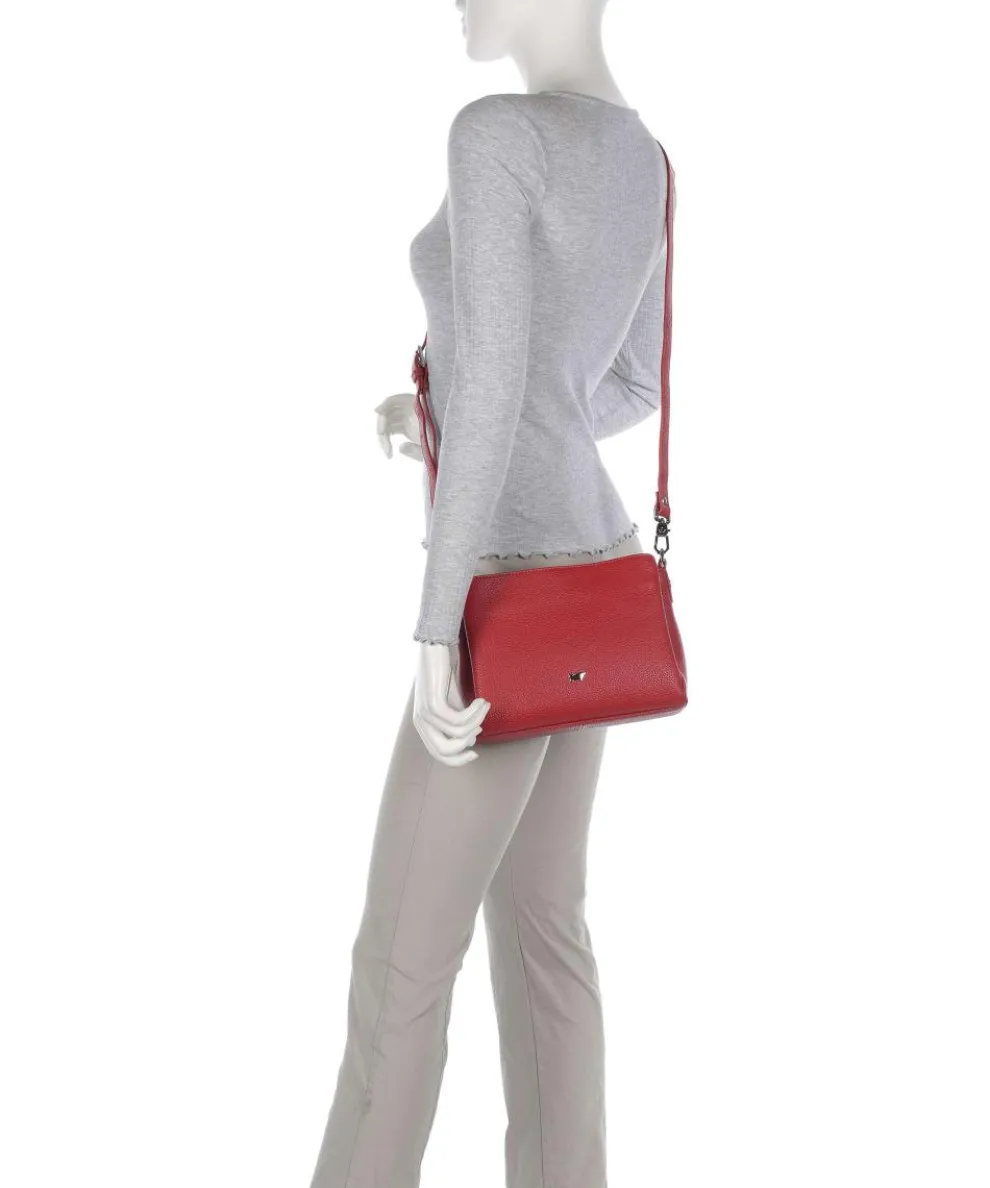 Hanna Umhängetasche genarbtes Rindsleder rot