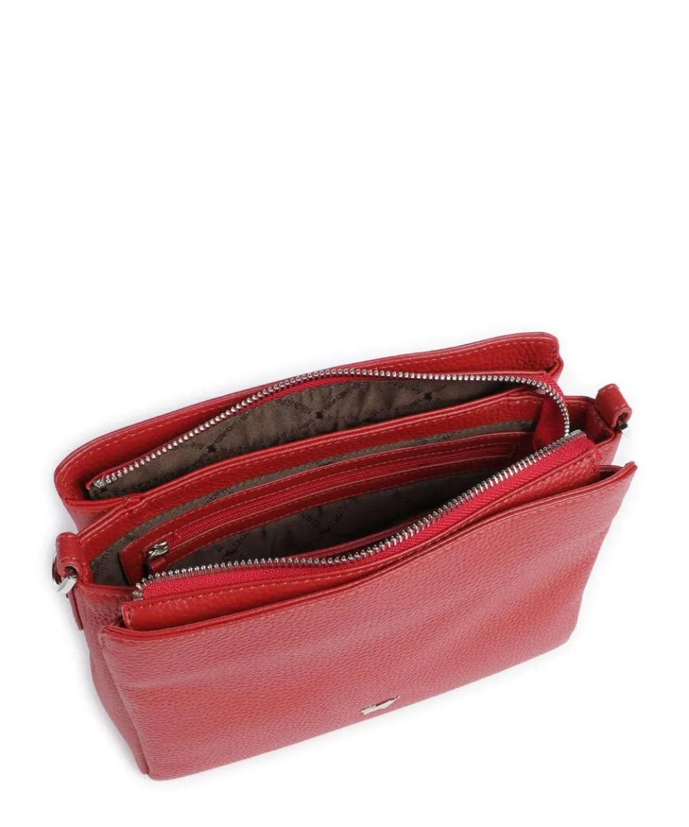 Hanna Umhängetasche genarbtes Rindsleder rot