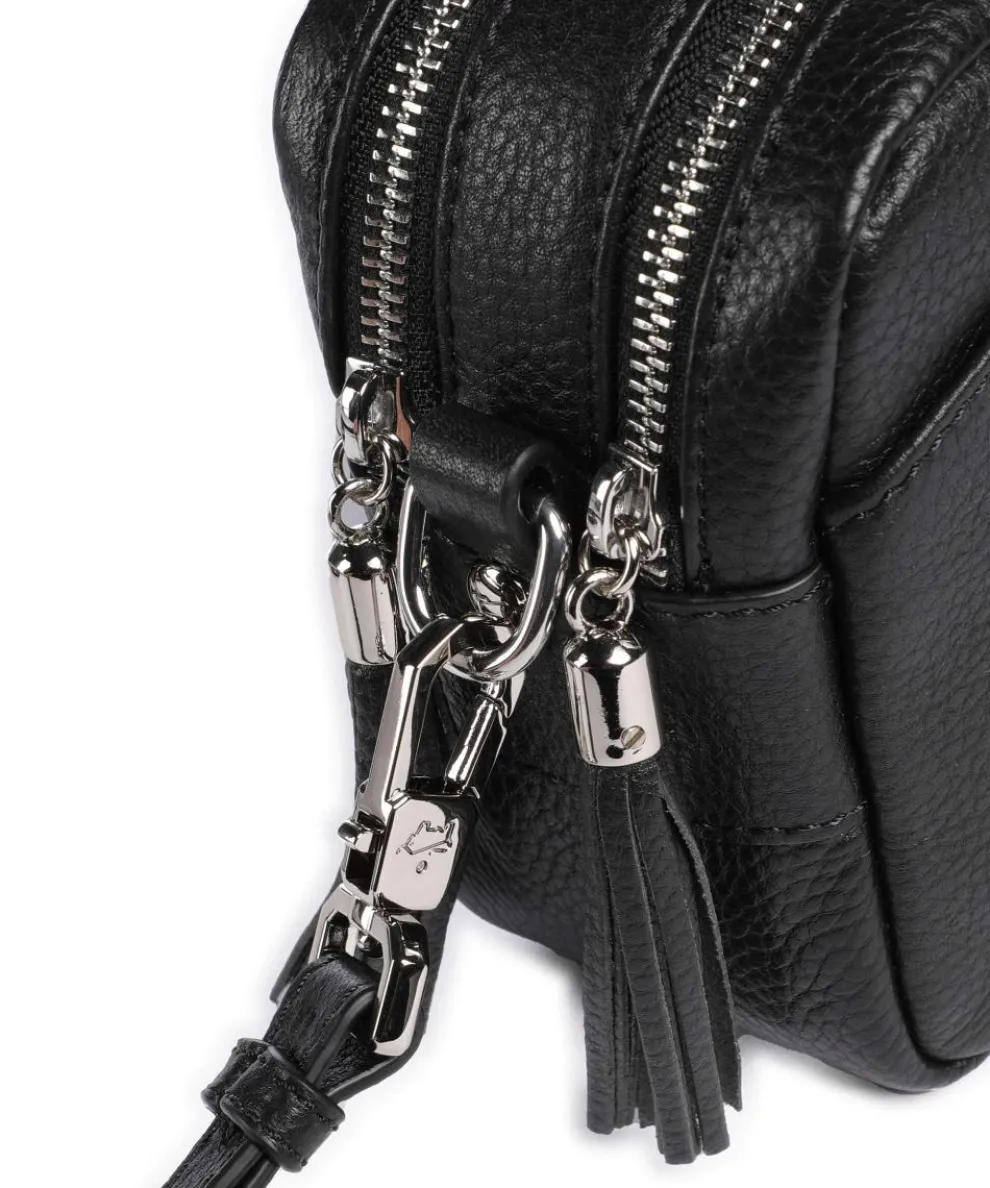 Hanna Umhängetasche genarbtes Rindsleder schwarz