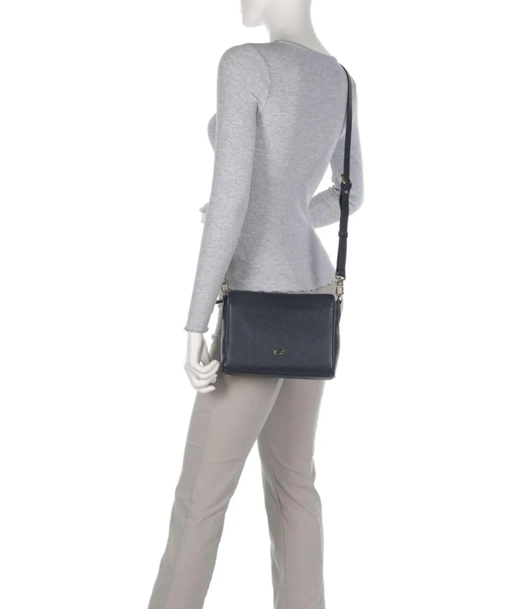 Hanna Umhängetasche genarbtes Rindsleder navy