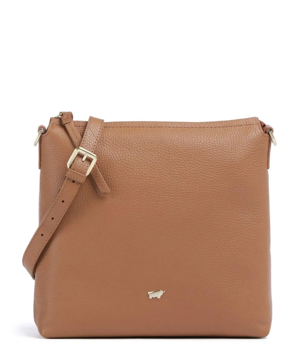 Hanna Umhängetasche genarbtes Rindsleder cognac