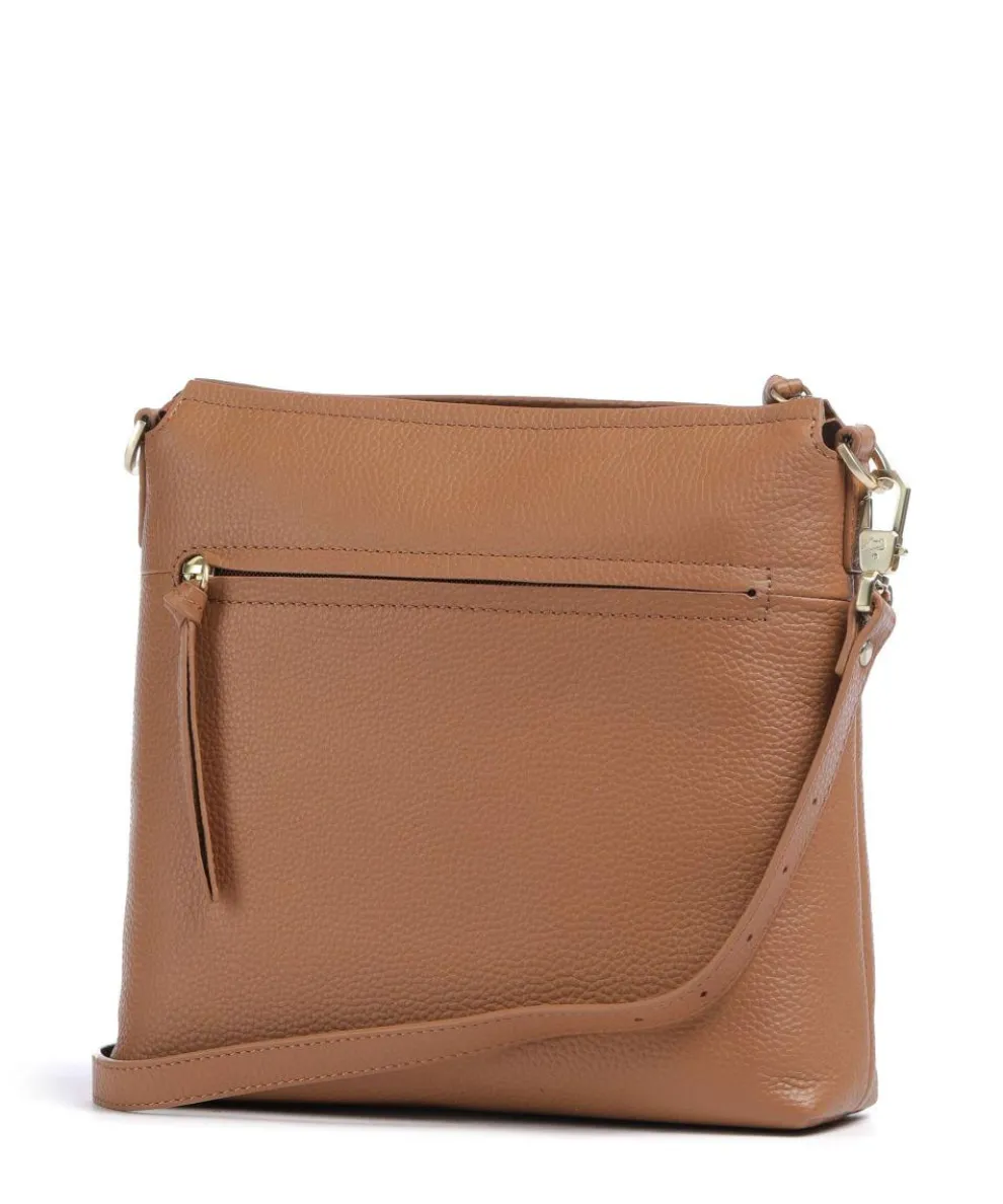 Hanna Umhängetasche genarbtes Rindsleder cognac