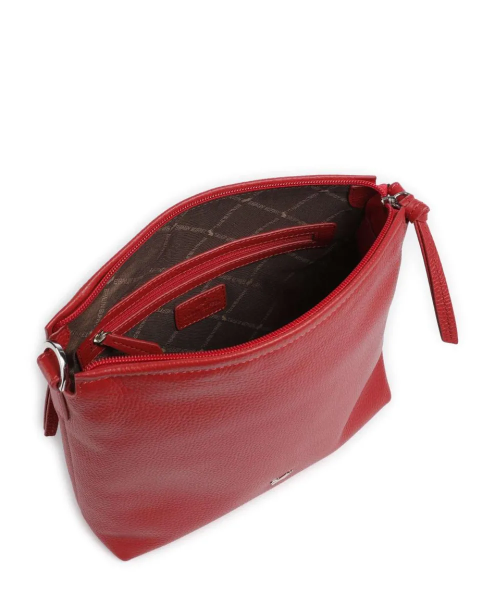 Hanna Umhängetasche genarbtes Rindsleder rot