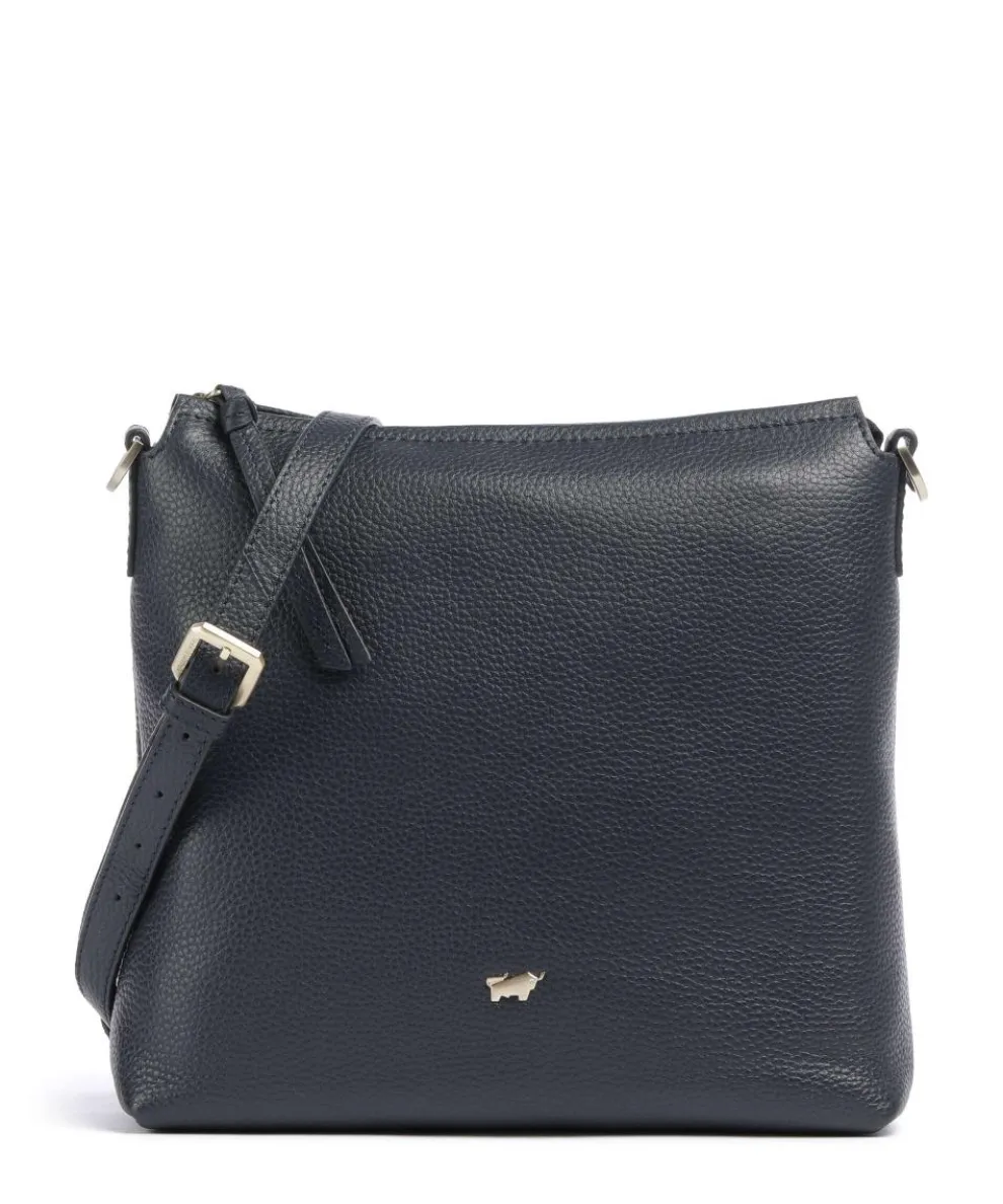 Hanna Umhängetasche genarbtes Rindsleder navy