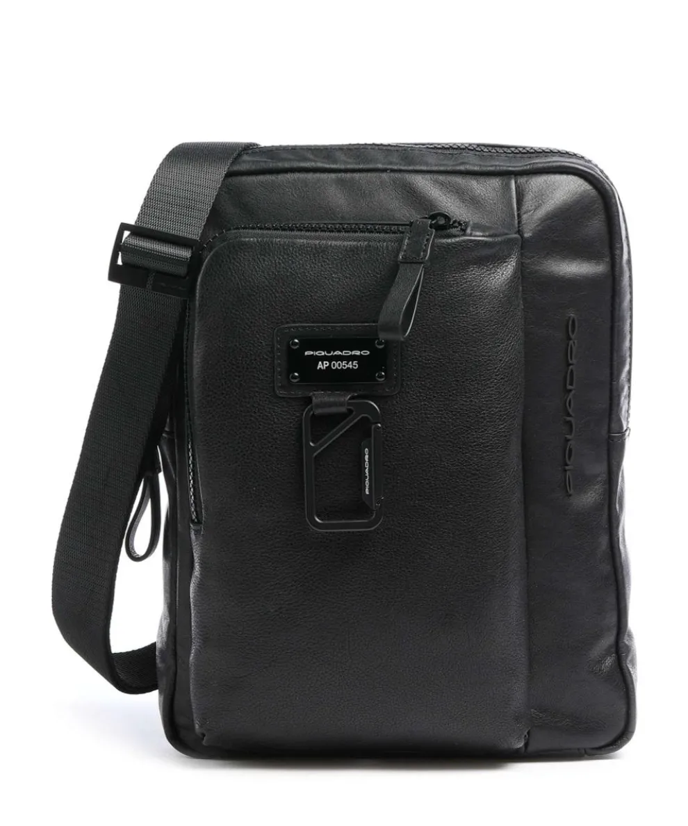 Harper Umhängetasche fein genarbtes Leder schwarz