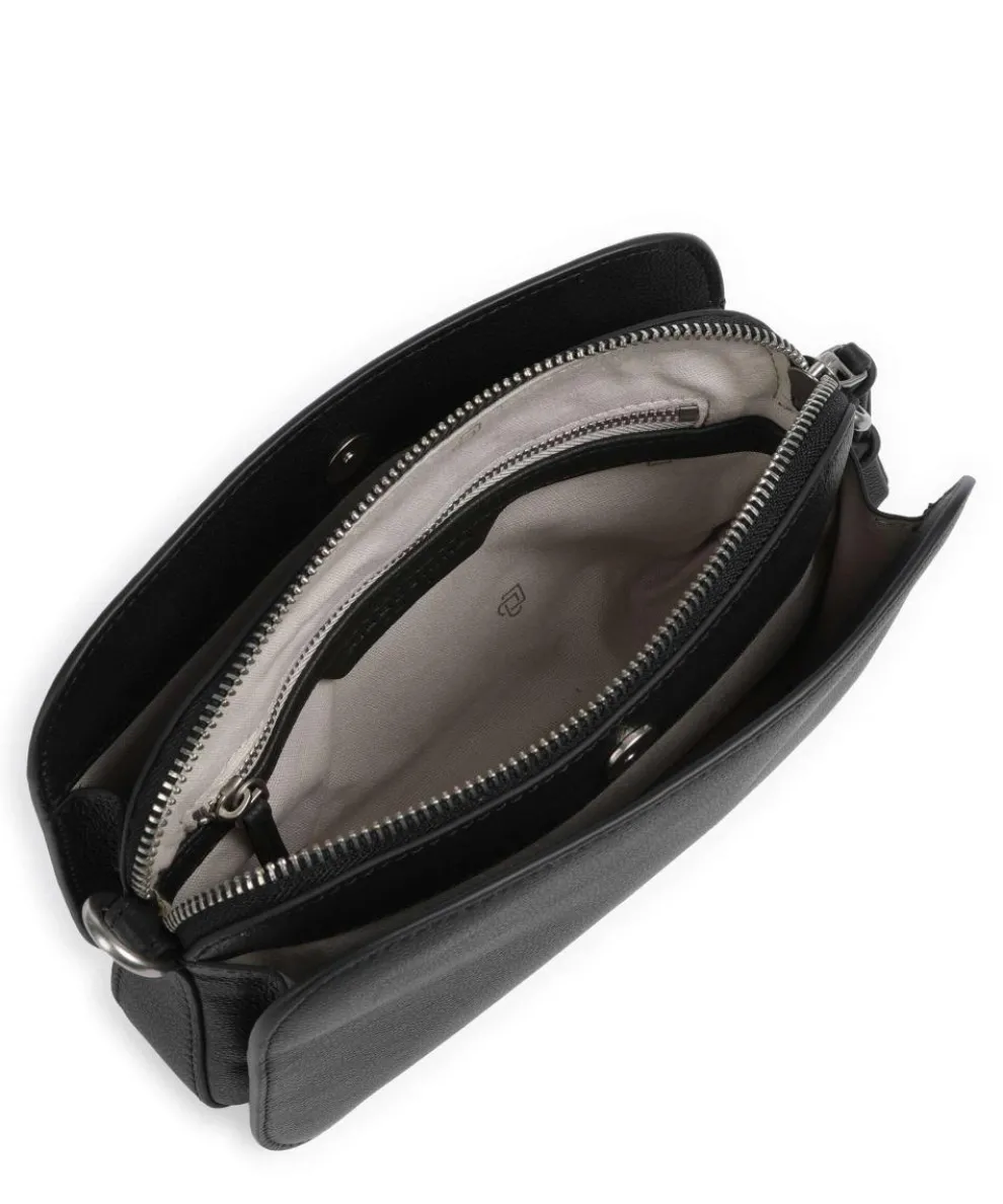 Harris Luka Umhängetasche genarbtes Leder schwarz