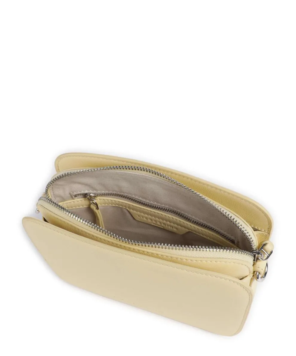 Harris Luka Umhängetasche genarbtes Leder vanillegelb