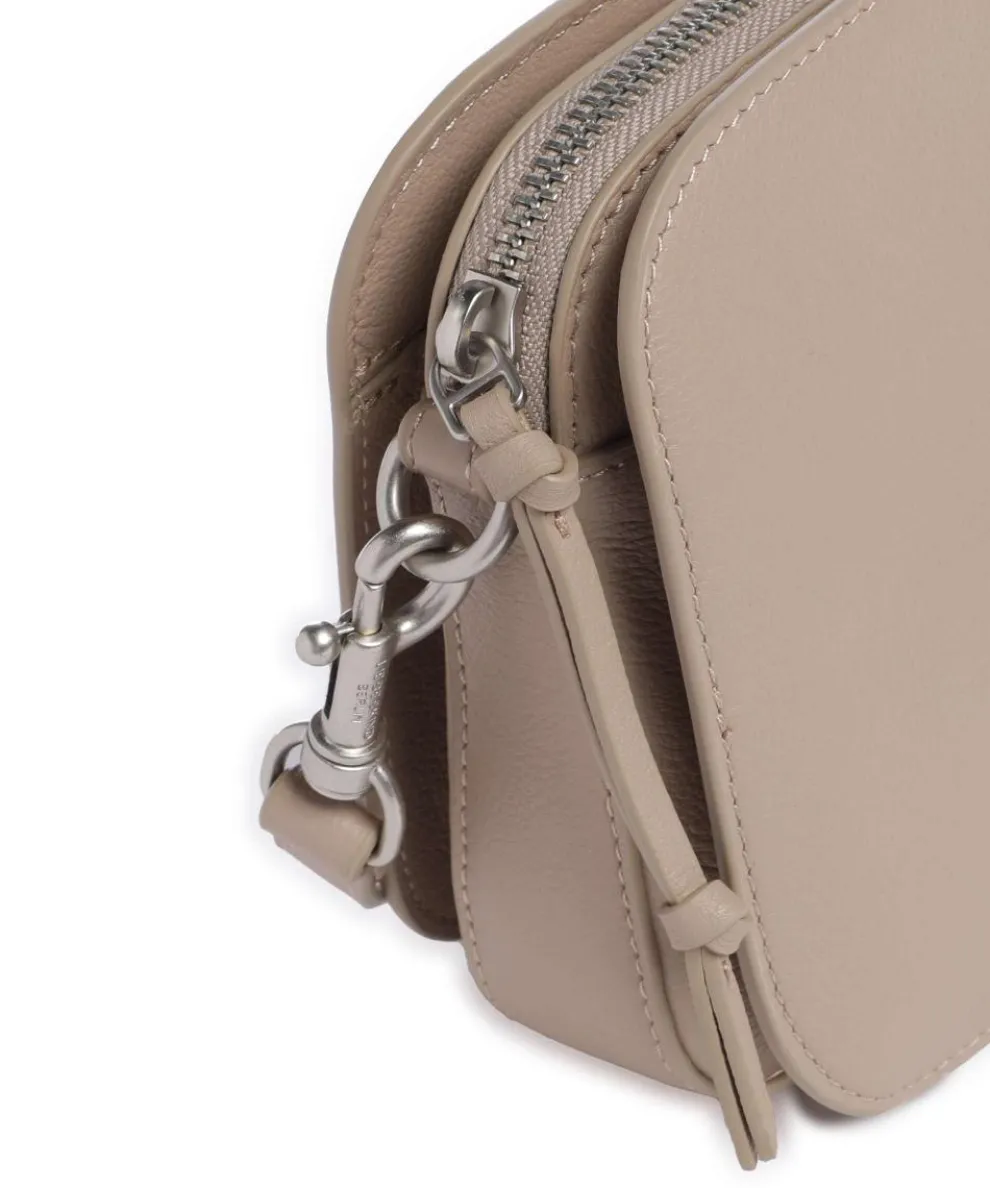 Harris Luka Umhängetasche genarbtes Leder hellbraun