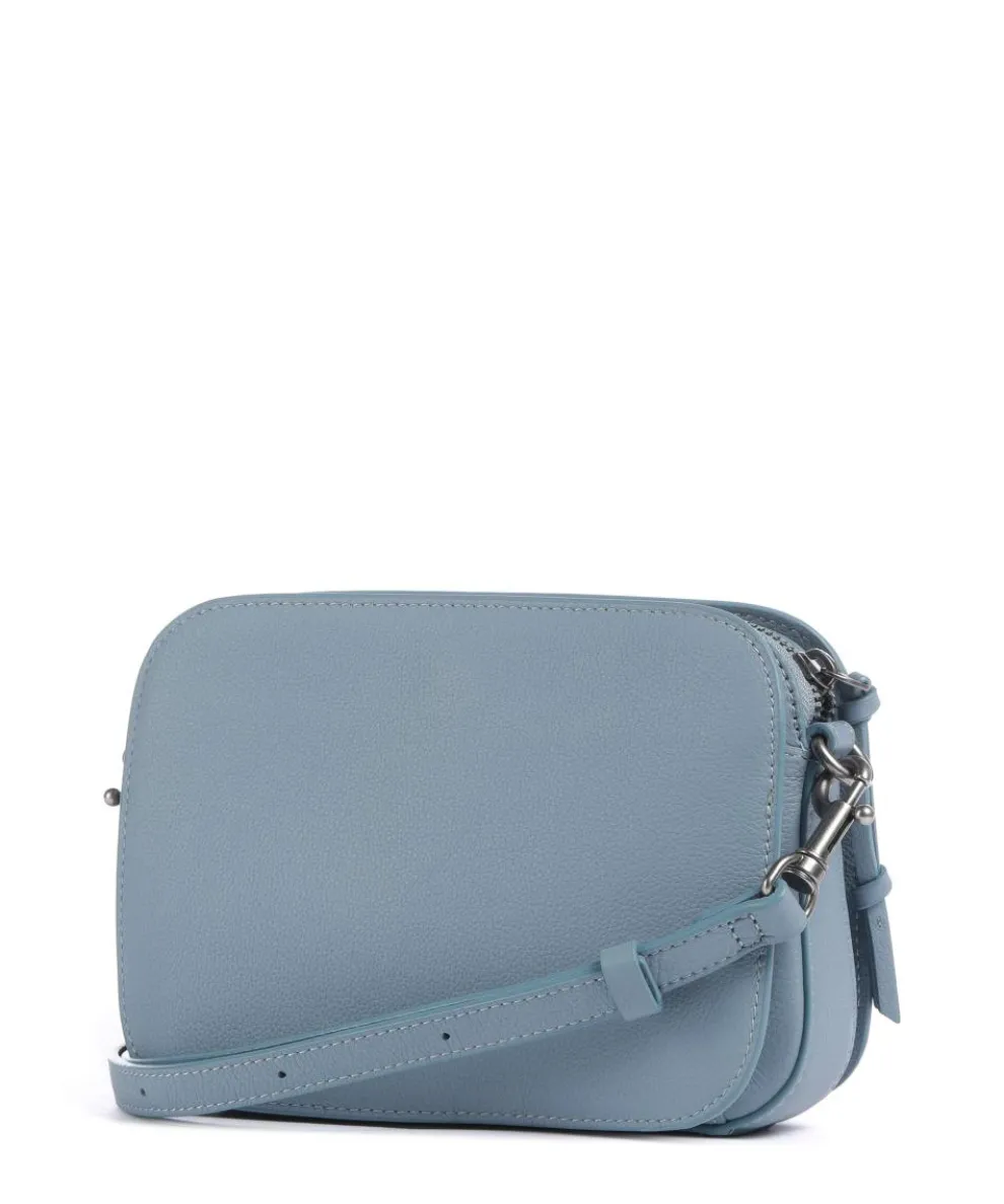 Harris Luka Umhängetasche genarbtes Leder blaugrau