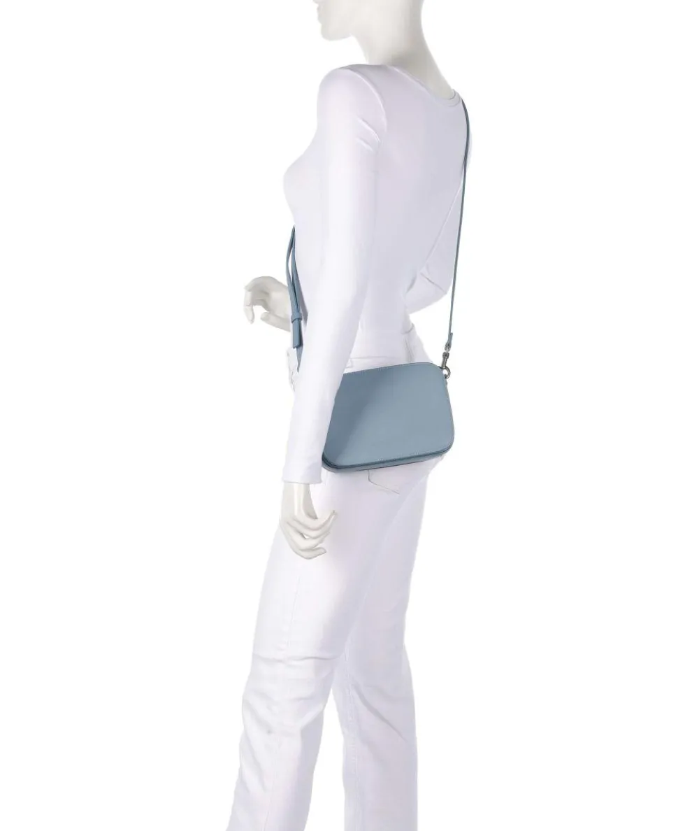 Harris Luka Umhängetasche genarbtes Leder blaugrau