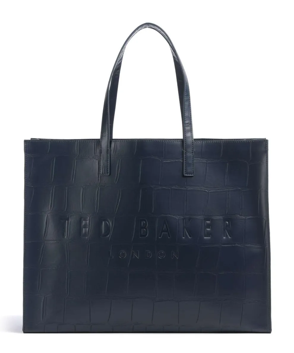 Allicon Shopper Lederimitat navy