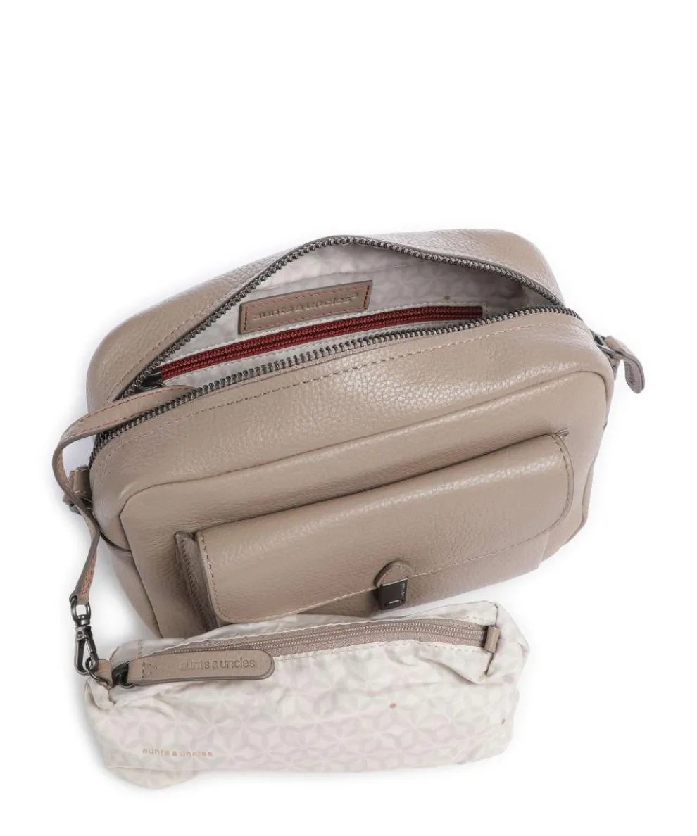 Philocalists Posh Umhängetasche genarbtes Leder taupe