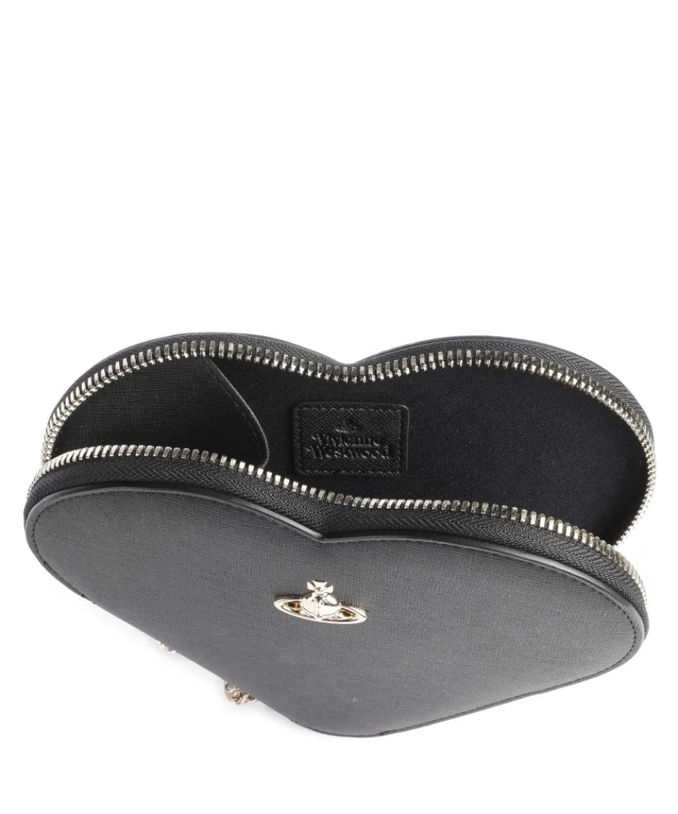 Heart Saffiano Biogreen Umhängetasche Lederimitat schwarz