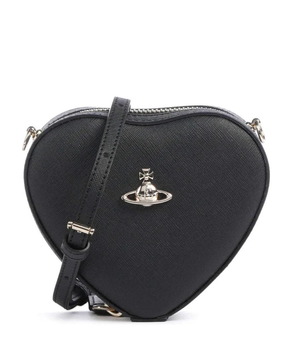 Heart Saffiano Biogreen Mini Umhängetasche Lederimitat schwarz