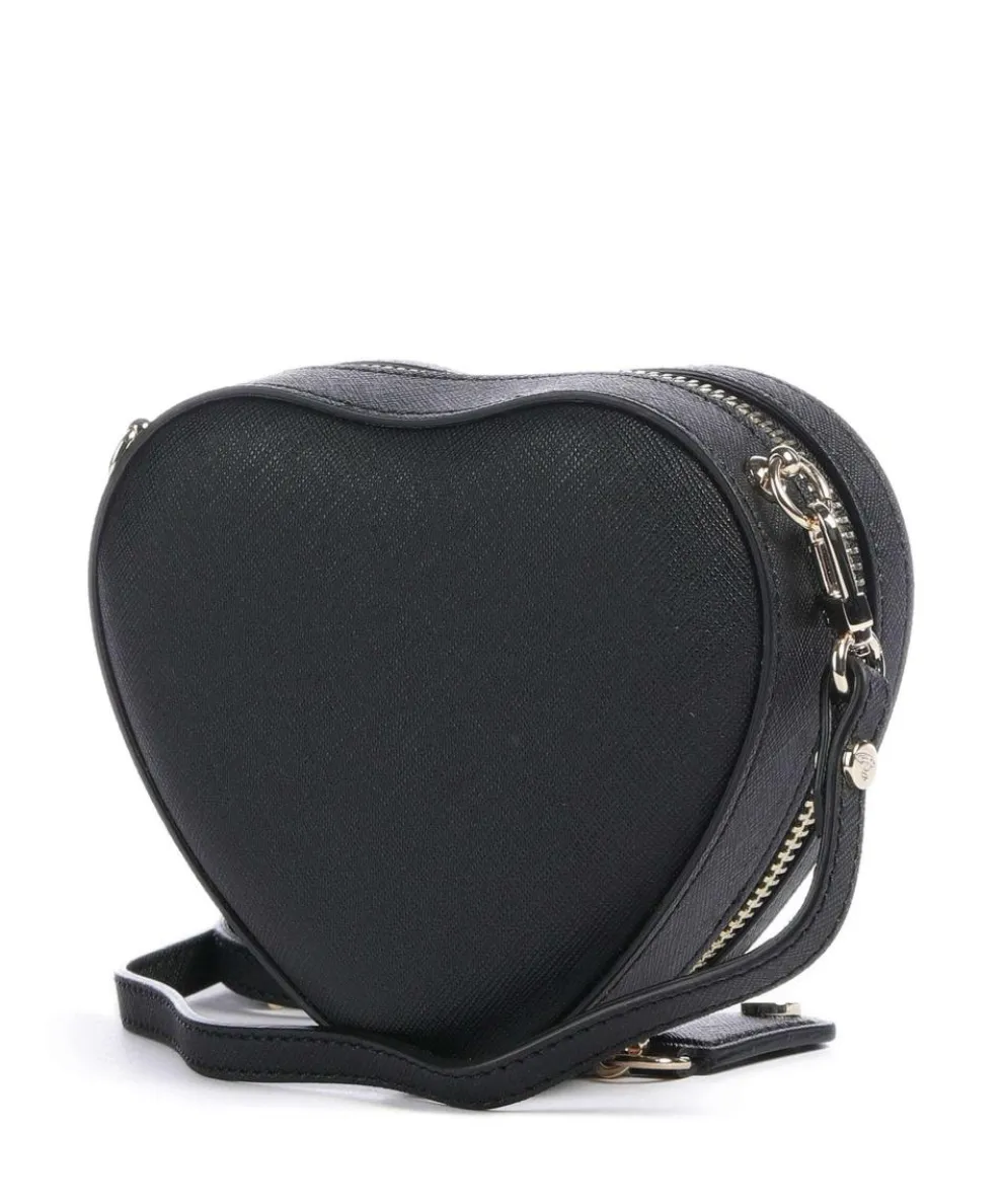 Heart Saffiano Biogreen Mini Umhängetasche Lederimitat schwarz