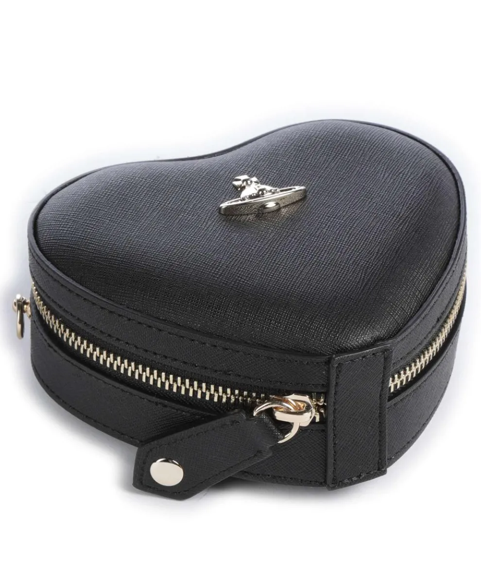 Heart Saffiano Biogreen Mini Umhängetasche Lederimitat schwarz