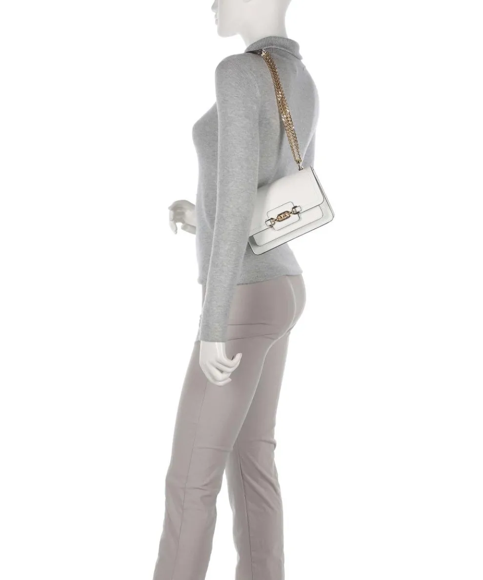 Heather Schultertasche fein genarbtes Rindsleder weiß