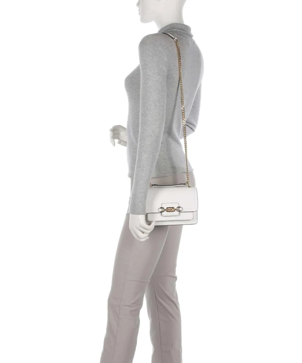 Heather Schultertasche fein genarbtes Rindsleder weiß