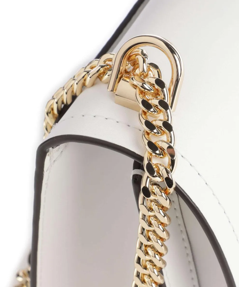 Heather Schultertasche fein genarbtes Rindsleder weiß