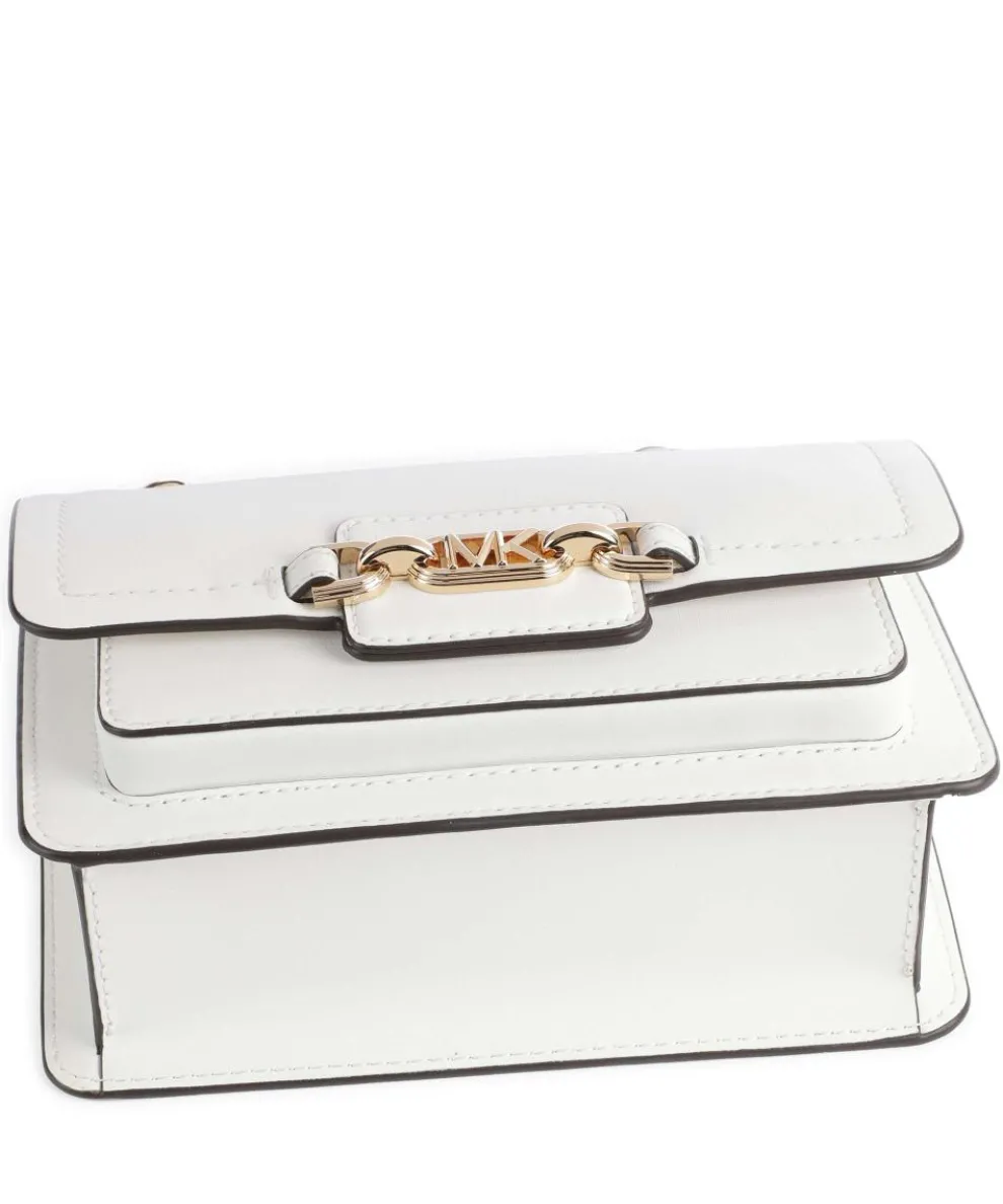 Heather Schultertasche fein genarbtes Rindsleder weiß