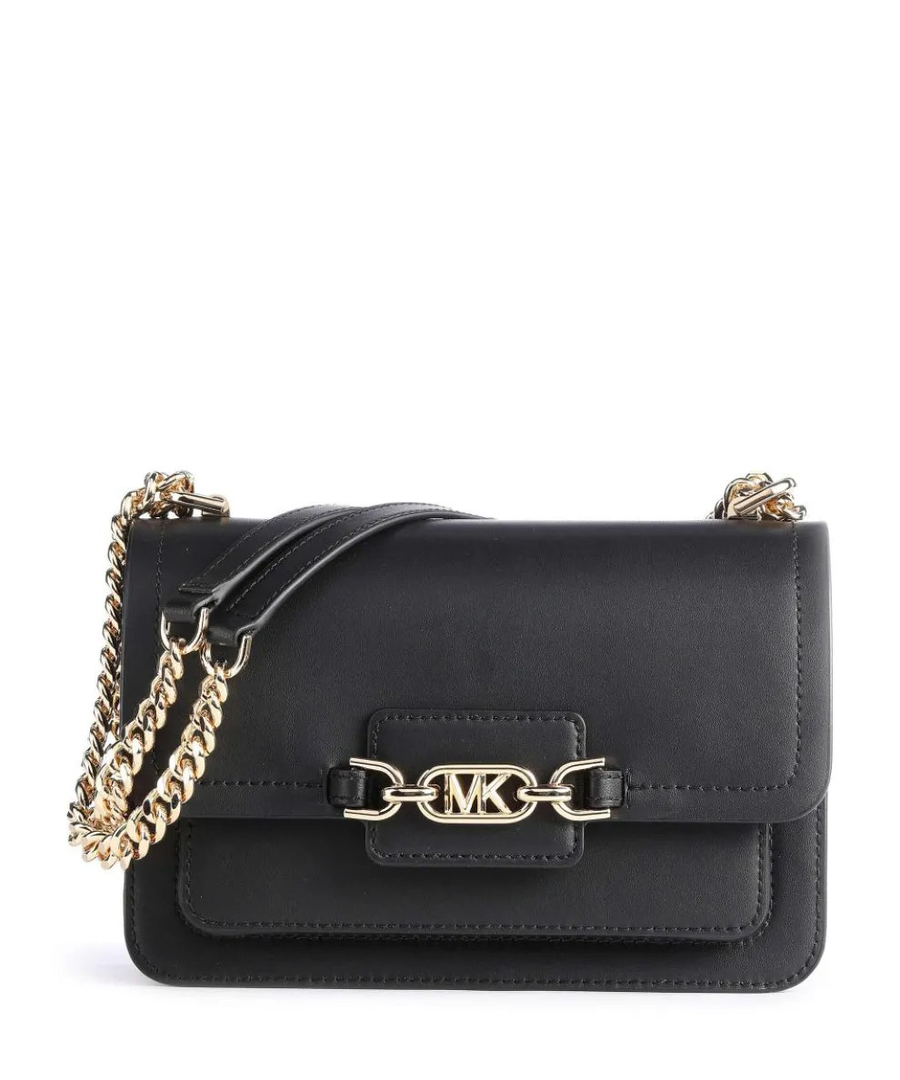 Heather Schultertasche fein genarbtes Rindsleder schwarz