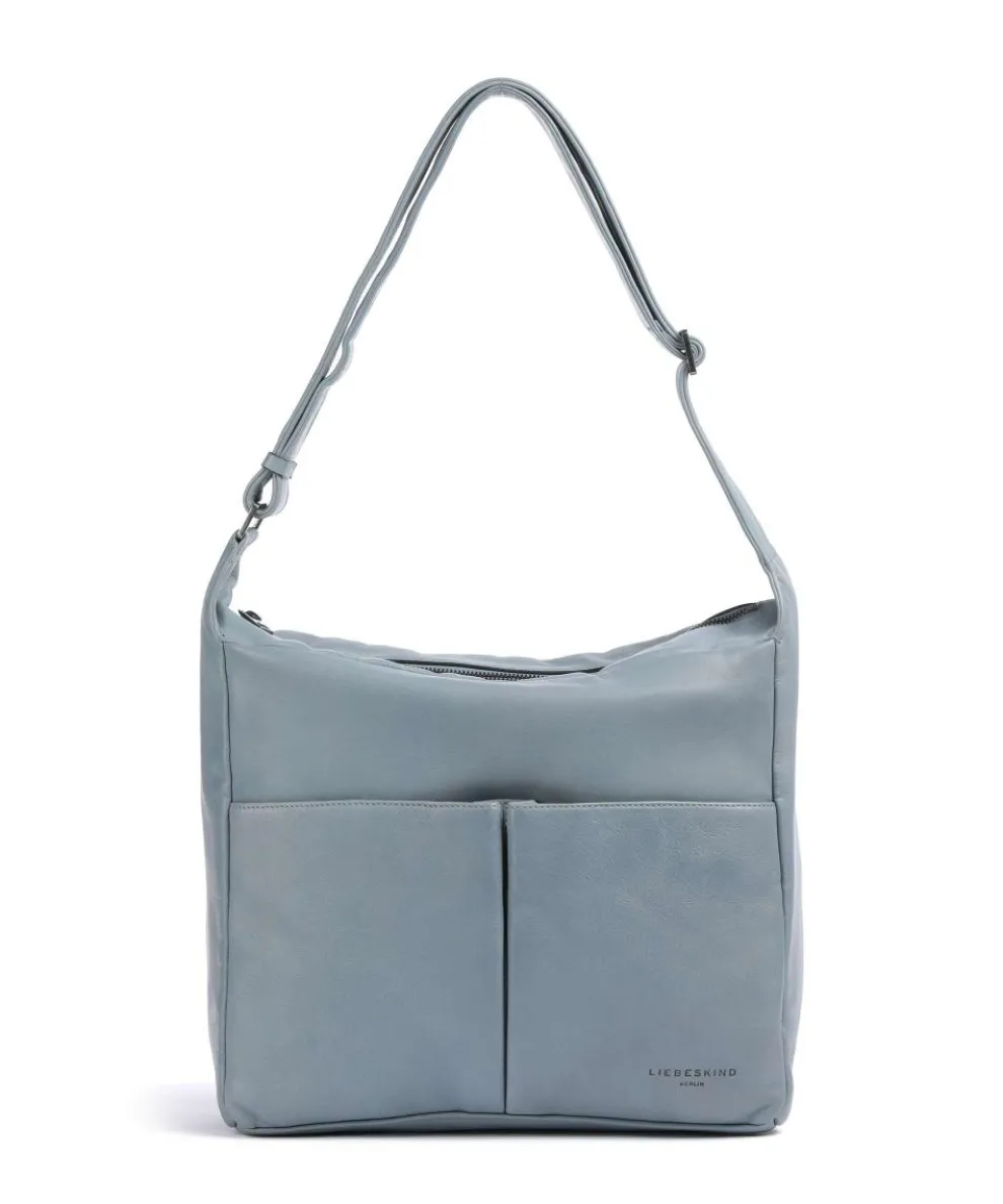 Hera Sheep Natuarl M Beuteltasche Schafsleder blaugrau