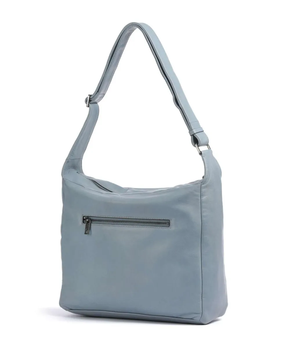 Hera Sheep Natuarl M Beuteltasche Schafsleder blaugrau