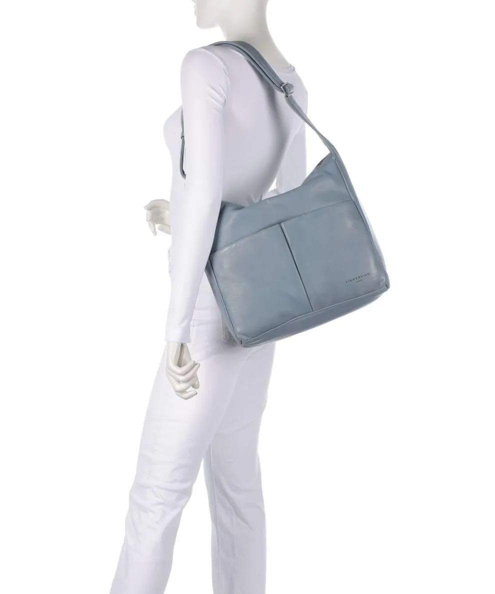 Hera Sheep Natuarl M Beuteltasche Schafsleder blaugrau