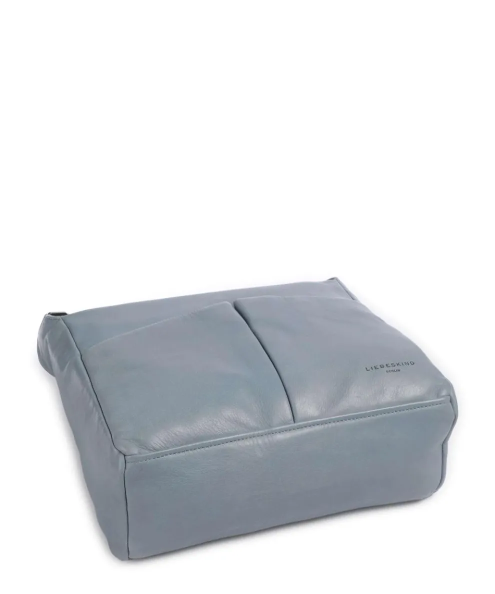 Hera Sheep Natuarl M Beuteltasche Schafsleder blaugrau