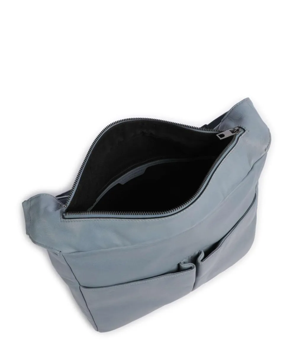 Hera Sheep Natuarl M Beuteltasche Schafsleder blaugrau