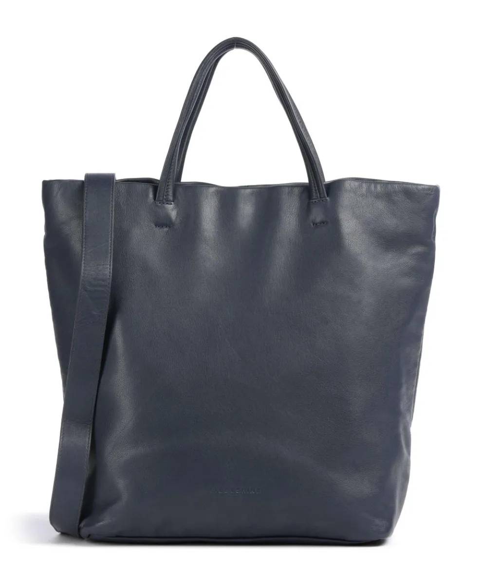 Hera Sheep Natural L Shopper Schafsleder dunkelblau