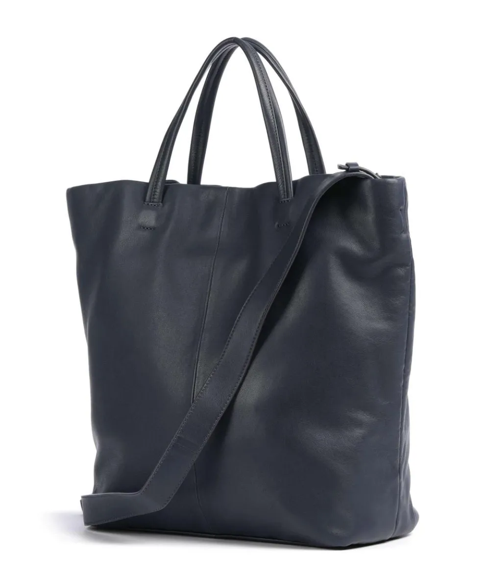 Hera Sheep Natural L Shopper Schafsleder dunkelblau