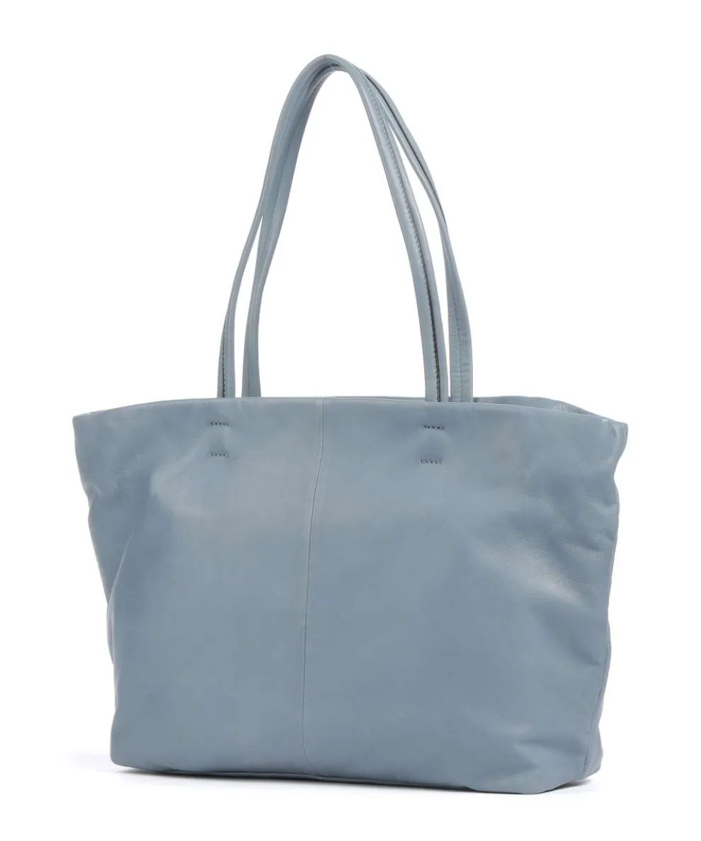 Hera Sheep Natural L Shopper Schafsleder blaugrau
