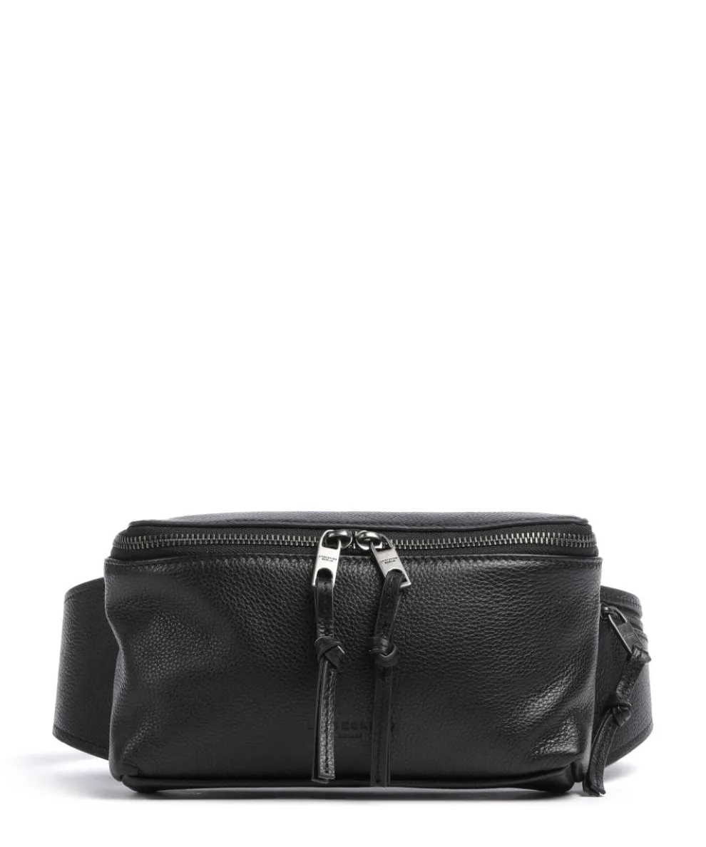 Hera Small Pebble S Gürteltasche genarbtes Leder schwarz