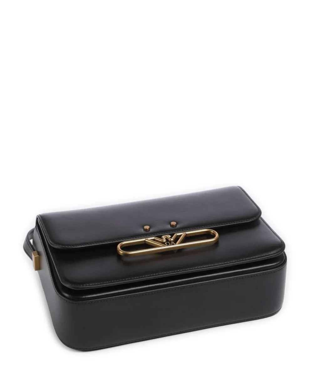 Hera Umhängetasche glattes Rindsleder schwarz