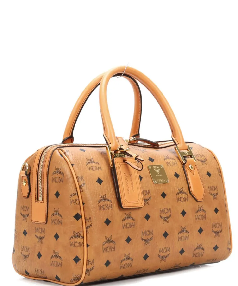 Heritage Line Handtasche Lederimitat cognac