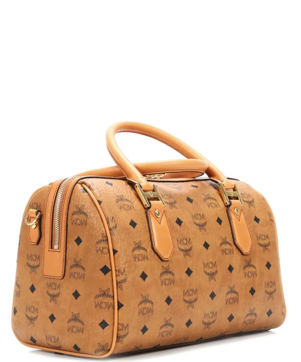 Heritage Line Handtasche Lederimitat cognac