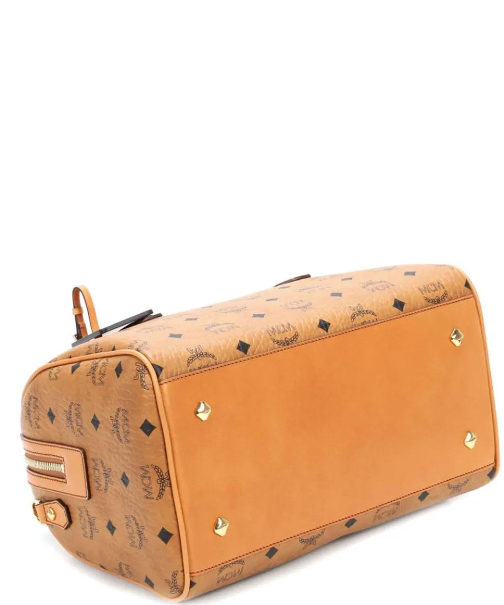 Heritage Line Handtasche Lederimitat cognac