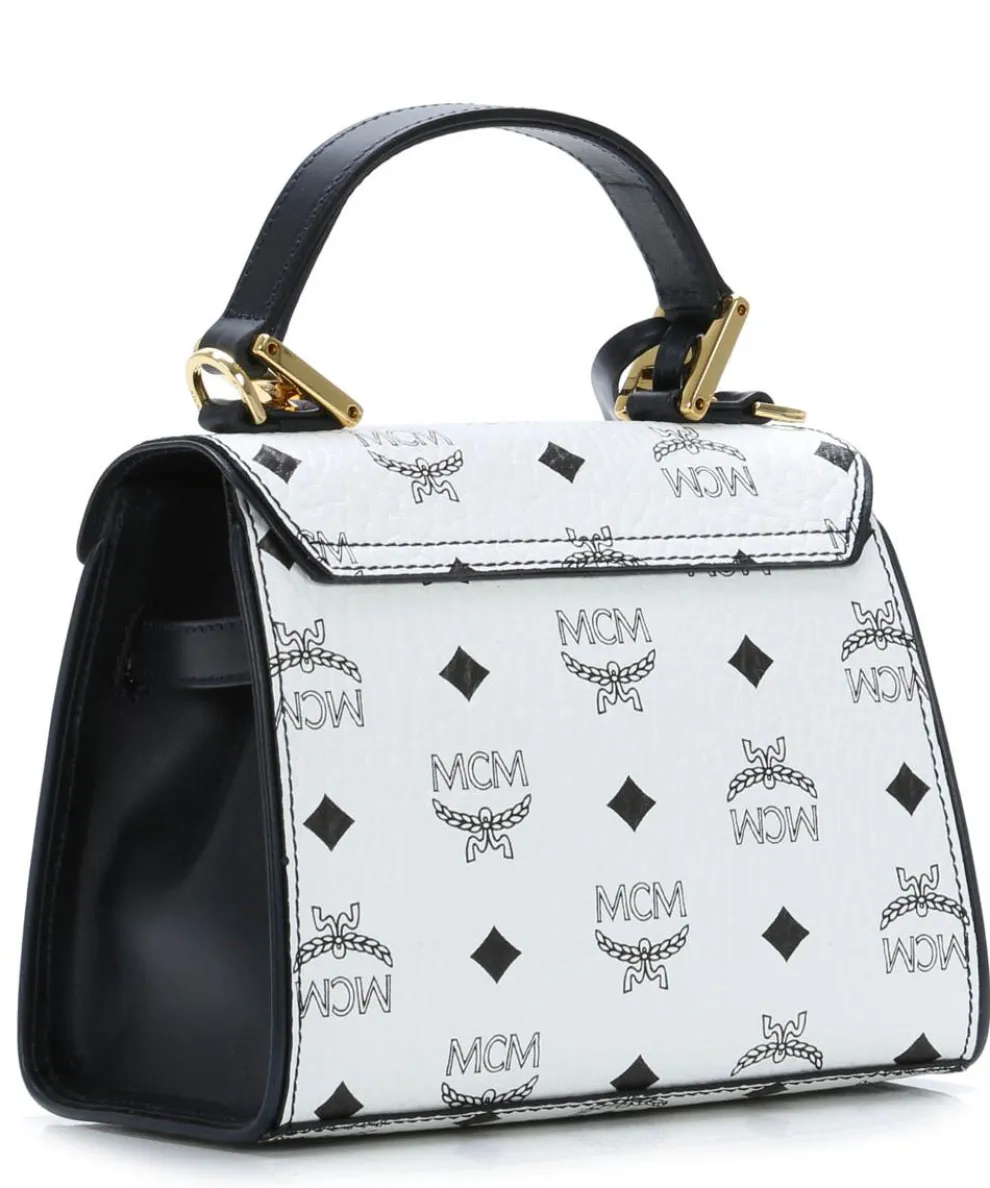 Heritage Line Schultertasche Lederimitat weiß