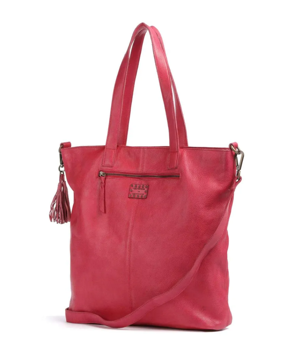 Herzweg 1 Shopper genarbtes Leder pink