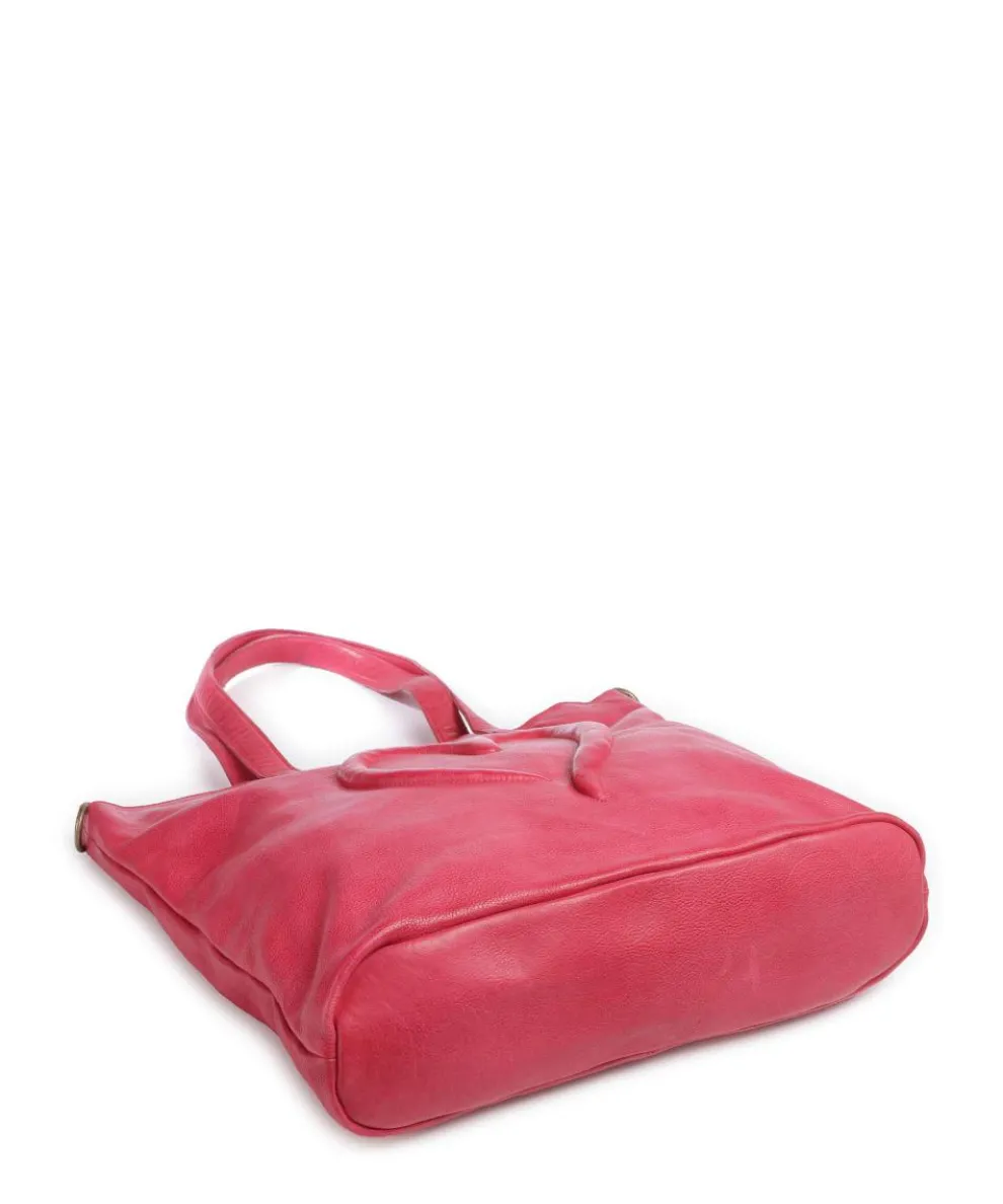Herzweg 1 Shopper genarbtes Leder pink