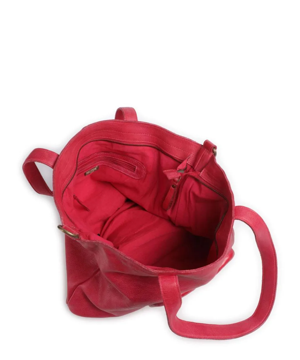 Herzweg 1 Shopper genarbtes Leder pink