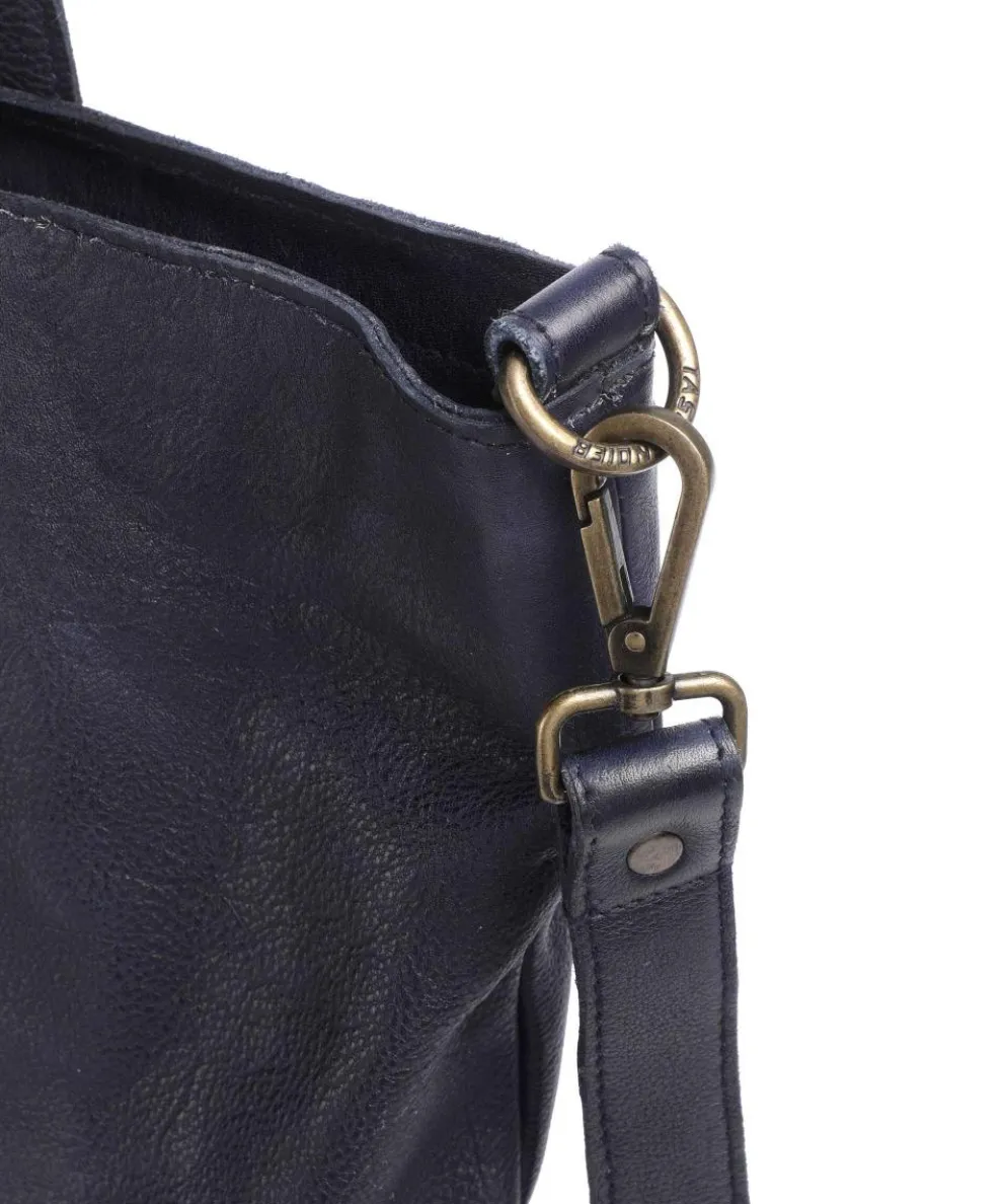 Herzweg 1 Shopper genarbtes Leder navy