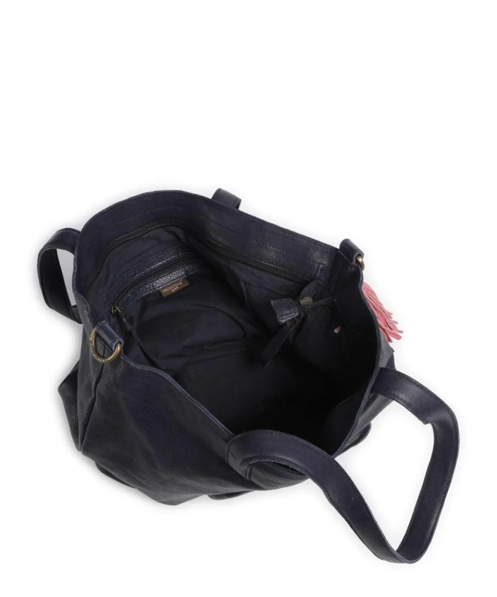 Herzweg 1 Shopper genarbtes Leder navy