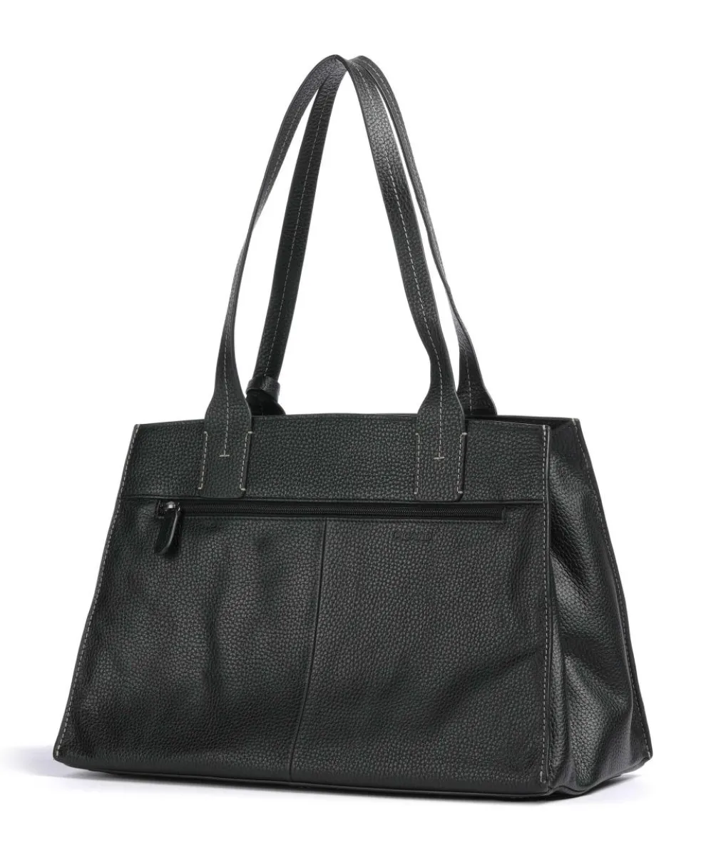 Peephole Shopper genarbtes Rindsleder schwarz