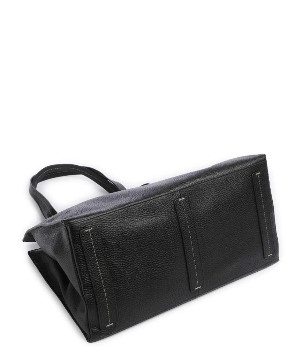 Peephole Shopper genarbtes Rindsleder schwarz