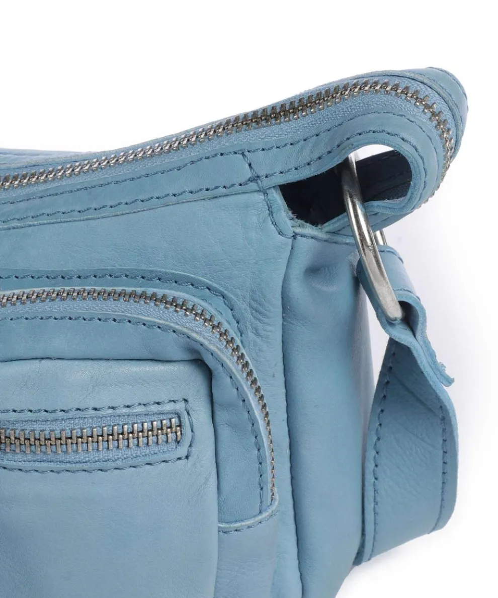 Salvatorianerplatz 4 Schultertasche genarbtes Rindsleder blau