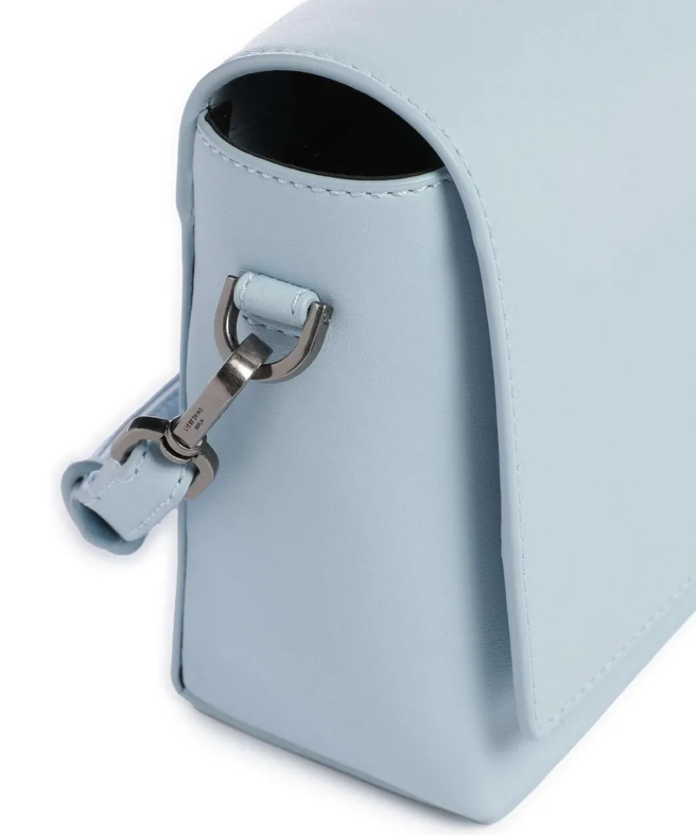 Hilla M Umhängetasche fein genarbtes Leder hellblau