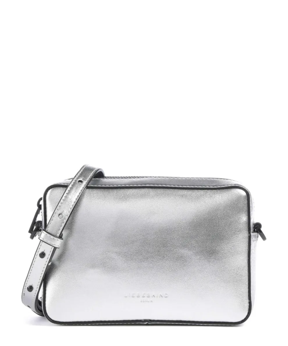 Hilla S Umhängetasche Schafsleder silber